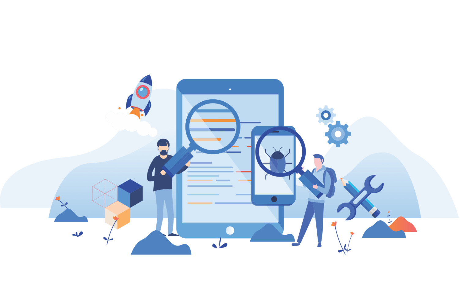 QA тестирование. Тестировщик иллюстрация. Тестирование it. QA Engineer тестировщик.