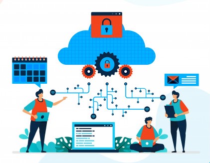 cartoon-illustration-data-sharing-technology-remote-worker-network-industry-people-sending-work-file-cloud-improvement-upload-is-effective_4968-897